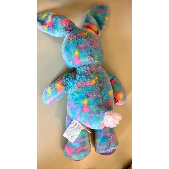 Build A Bear Plush Color Burst Bunny Rabbit Stuffed Easter Pastel Tie Dye 21" wo - Picture 4 of 10